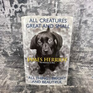 Vtg James Herriot All Creatures Great & Small Things Bright Beautiful Hardcover